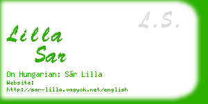 lilla sar business card